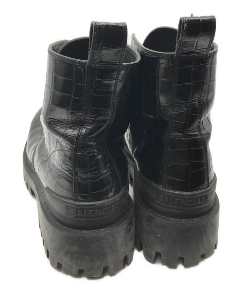 BALENCIAGA（バレンシアガ）BALENCIAGA (バレンシアガ) STRIKE LACE-UP BOOTS ブラック サイズ:44の古着・服飾アイテム