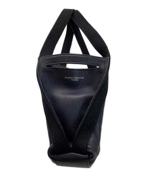 GIANNI CHIARINI（ジャンニ キアリーニ）GIANNI CHIARINI (ジャンニ キアリーニ) シボ革 ワンショルダーバッグ ネイビーの古着・服飾アイテム