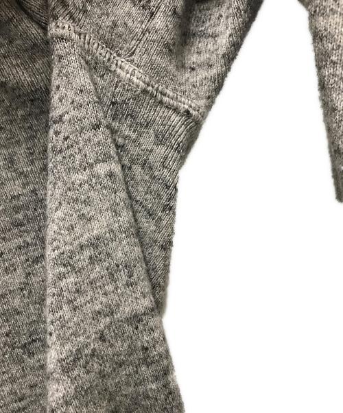 POLO RALPH LAUREN（ポロ・ラルフローレン）POLO RALPH LAUREN (ポロ・ラルフローレン) 霜降り Vガゼット ポニー刺繍ニット グレー サイズ:Sの古着・服飾アイテム