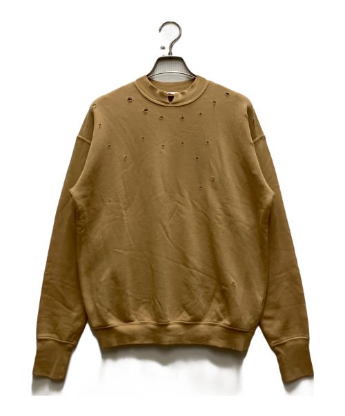 HELMUT LANG（ヘルムートラング）HELMUT LANG (ヘルムートラング) ダメージ加工スウェット ベージュ サイズ:Sの古着・服飾アイテム