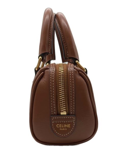 CELINE（セリーヌ）CELINE (セリーヌ) キュイル トリオンフ ミニ ボストンバッグ ブラウンの古着・服飾アイテム