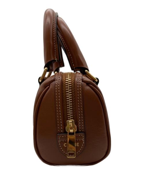 CELINE（セリーヌ）CELINE (セリーヌ) キュイル トリオンフ ミニ ボストンバッグ ブラウンの古着・服飾アイテム