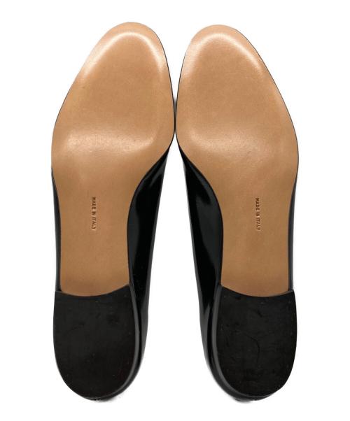 Salvatore Ferragamo（サルヴァトーレ フェラガモ）Salvatore Ferragamo (サルヴァトーレ フェラガモ) リボンエナメルローファーパンプス ブラック サイズ:23.5の古着・服飾アイテム