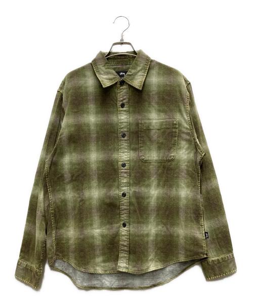 stussy（ステューシー）stussy (ステューシー) Rocco Plaid Shirt グリーン サイズ:Sの古着・服飾アイテム