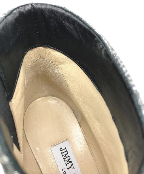 JIMMY CHOO（ジミーチュウ）JIMMY CHOO (ジミーチュウ) MARINDA 65  ピンヒールパンプス シルバー サイズ:36の古着・服飾アイテム