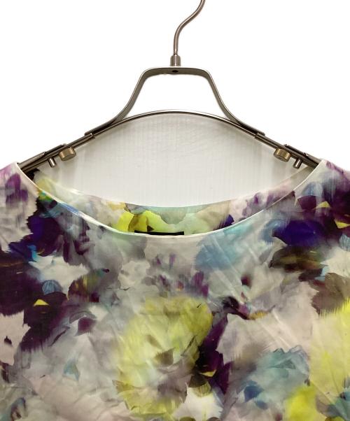 PAUL SMITH（ポールスミス）Paul Smith (ポールスミス) フローラルドレス パープル×イエロー サイズ:42の古着・服飾アイテム