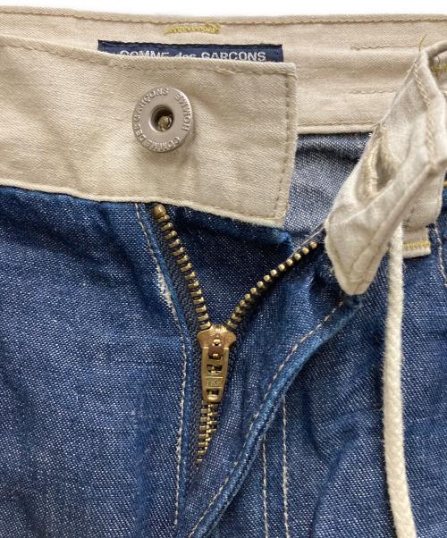 COMME des GARCONS HOMME（コムデギャルソン オム）COMME des GARCONS HOMME (コムデギャルソン オム) リネン混デニムパンツ インディゴ サイズ:XSの古着・服飾アイテム