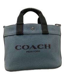 COACH（コーチ）の古着「トート20 カラーブロック」｜ネイビー