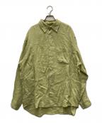 BANANA REPUBLICバナナリパブリック）の古着「90s リネンシャツ」｜グリーン