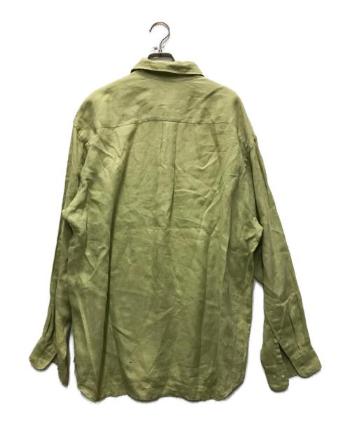 BANANA REPUBLIC（バナナリパブリック）BANANA REPUBLIC (バナナリパブリック) 90s リネンシャツ グリーン サイズ:Lの古着・服飾アイテム