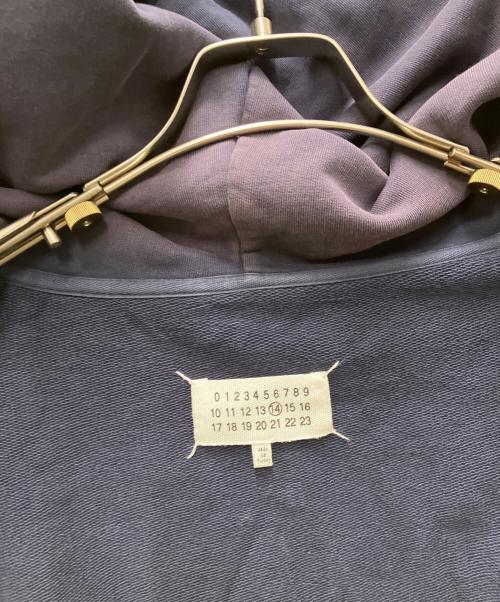 Maison Margiela（メゾンマルジェラ）Maison Margiela (メゾンマルジェラ) 20AW Leather Elbow Patch Zip-up Hoodie ネイビー サイズ:50の古着・服飾アイテム