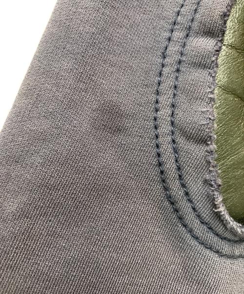Maison Margiela（メゾンマルジェラ）Maison Margiela (メゾンマルジェラ) 20AW Leather Elbow Patch Zip-up Hoodie ネイビー サイズ:50の古着・服飾アイテム