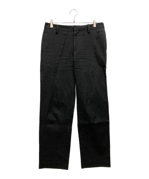 UNDERCOVER（アンダーカバー）UNDERCOVER (アンダーカバー) 16aw Wギャバダーツセミワイドパンツ ブラック サイズ:３の古着・服飾アイテム