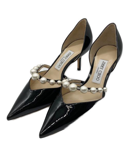 JIMMY CHOO（ジミーチュウ）JIMMY CHOO (ジミーチュウ) AURELIE65 エナメルパンプス ブラック サイズ:37.5の古着・服飾アイテム