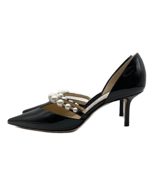 JIMMY CHOO（ジミーチュウ）JIMMY CHOO (ジミーチュウ) AURELIE65 エナメルパンプス ブラック サイズ:37.5の古着・服飾アイテム