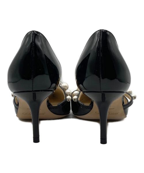 JIMMY CHOO（ジミーチュウ）JIMMY CHOO (ジミーチュウ) AURELIE65 エナメルパンプス ブラック サイズ:37.5の古着・服飾アイテム
