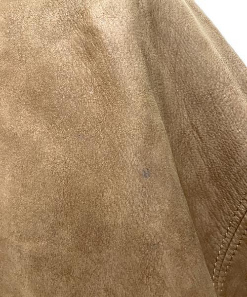 ERMENEGILDO ZEGNA（エルメネジルド・ゼニア）Ermenegildo Zegna (エルメネジルド・ゼニア) レザードライビングブルゾン ブラウン サイズ:Mの古着・服飾アイテム