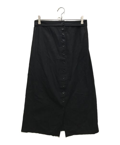 Y's（ワイズ）Y's (ワイズ) 多重フロントボタンスカート ブラック サイズ:1の古着・服飾アイテム