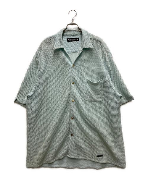 WACKO MARIA（ワコマリア）WACKO MARIA (ワコマリア) SUMMER KNIT OPEN COLLAR SHIRT ブルー サイズ:XLの古着・服飾アイテム