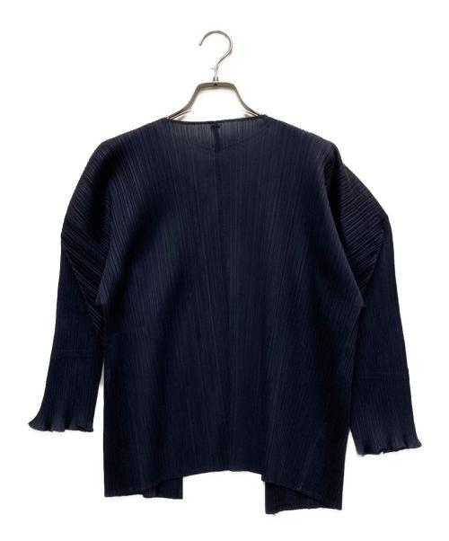 PLEATS PLEASE（プリーツプリーズ）PLEATS PLEASE (プリーツプリーズ) プリーツカーディガン ネイビー サイズ:4の古着・服飾アイテム