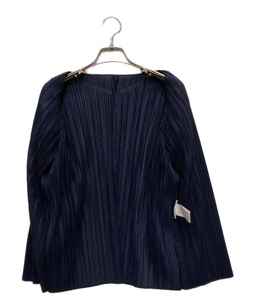 PLEATS PLEASE（プリーツプリーズ）PLEATS PLEASE (プリーツプリーズ) プリーツカーディガン ネイビー サイズ:4の古着・服飾アイテム