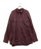 Patagoniaパタゴニア）の古着「90’sヘンプリネン染めシャツ」｜バーガンディー