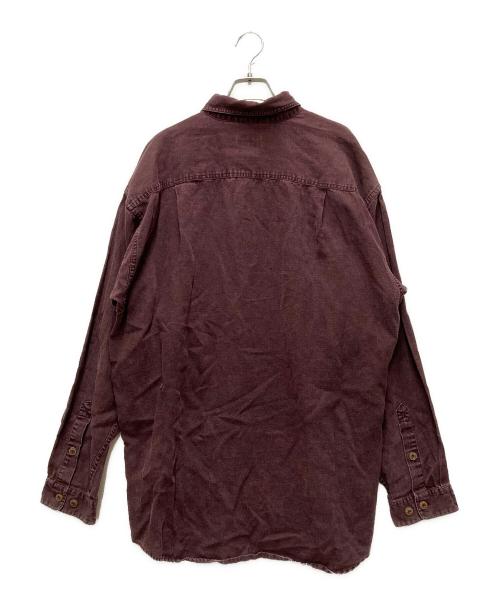 Patagonia（パタゴニア）Patagonia (パタゴニア) 90’sヘンプリネン染めシャツ バーガンディー サイズ:Lの古着・服飾アイテム