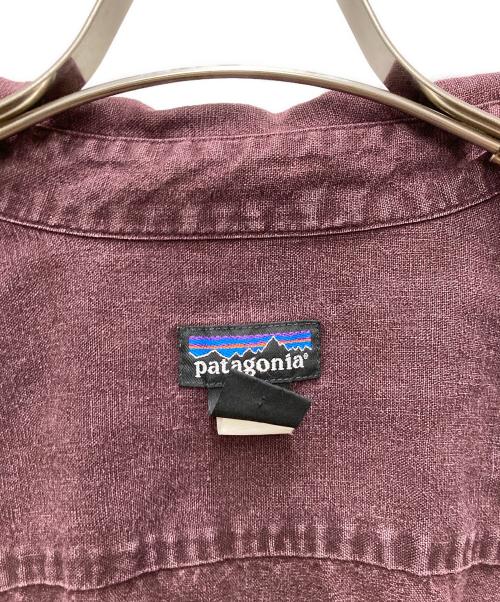 Patagonia（パタゴニア）Patagonia (パタゴニア) 90’sヘンプリネン染めシャツ バーガンディー サイズ:Lの古着・服飾アイテム