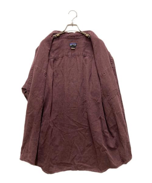 Patagonia（パタゴニア）Patagonia (パタゴニア) 90’sヘンプリネン染めシャツ バーガンディー サイズ:Lの古着・服飾アイテム