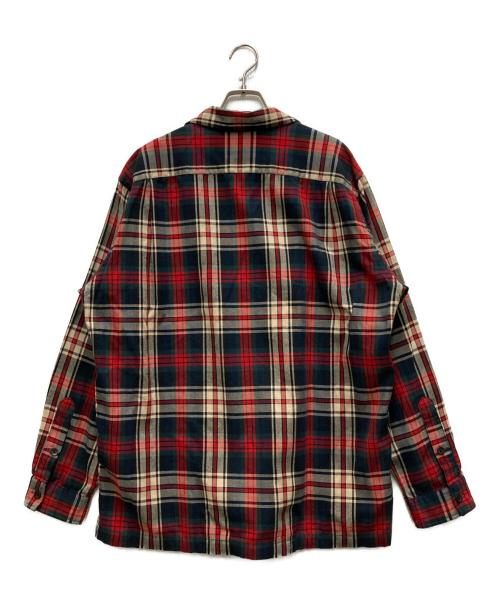 POLO RALPH LAUREN（ポロ・ラルフローレン）POLO RALPH LAUREN (ポロ・ラルフローレン) 90'S SKI CAMP SHIRTS ネイビー×レッド サイズ:Mの古着・服飾アイテム