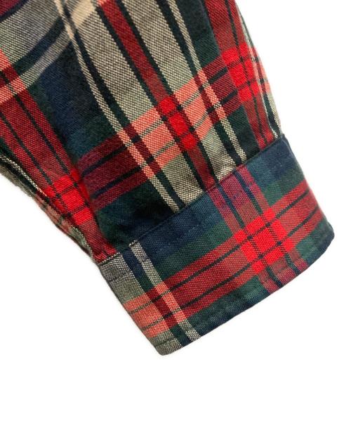 POLO RALPH LAUREN（ポロ・ラルフローレン）POLO RALPH LAUREN (ポロ・ラルフローレン) 90'S SKI CAMP SHIRTS ネイビー×レッド サイズ:Mの古着・服飾アイテム