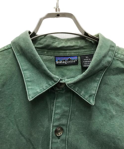 Patagonia（パタゴニア）Patagonia (パタゴニア) 90's コットン染めシャツ グリーン サイズ:XLの古着・服飾アイテム
