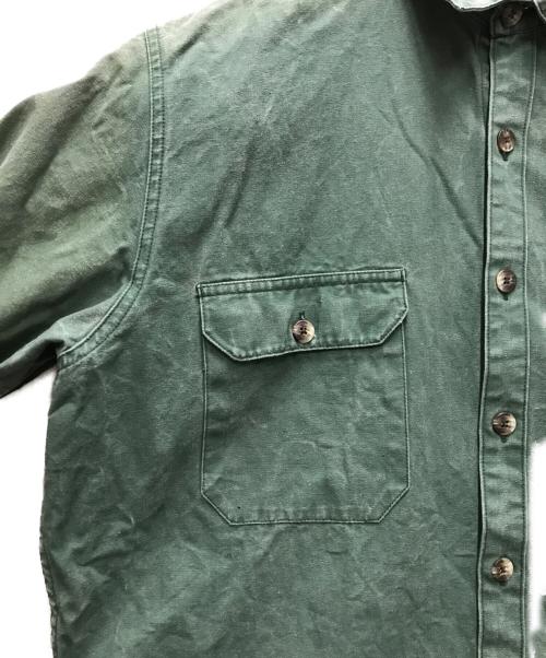 Patagonia（パタゴニア）Patagonia (パタゴニア) 90's コットン染めシャツ グリーン サイズ:XLの古着・服飾アイテム