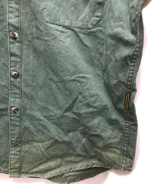 Patagonia（パタゴニア）Patagonia (パタゴニア) 90's コットン染めシャツ グリーン サイズ:XLの古着・服飾アイテム