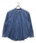 KANEMASA PHIL.カネマサフィル）の古着「バンドカラーシャツ」｜スカイブルー