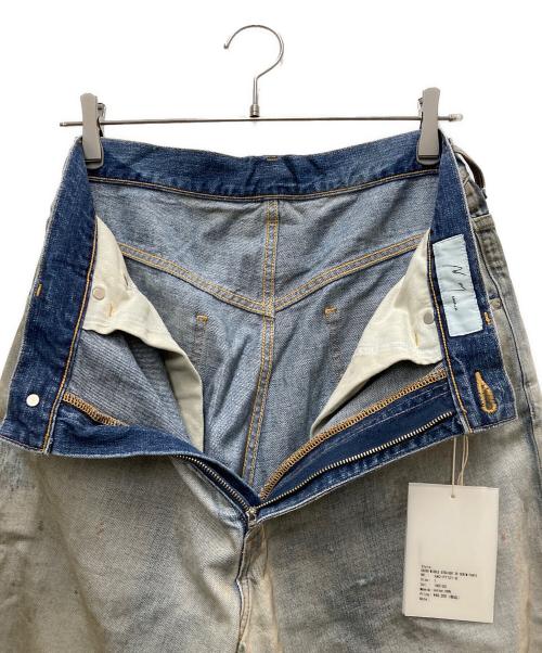 ANCELLM（アンセルム）ANCELLM (アンセルム) CRASH MIDDLE STRAIGHT 5P DENI デニムパンツ ブルー サイズ:1の古着・服飾アイテム