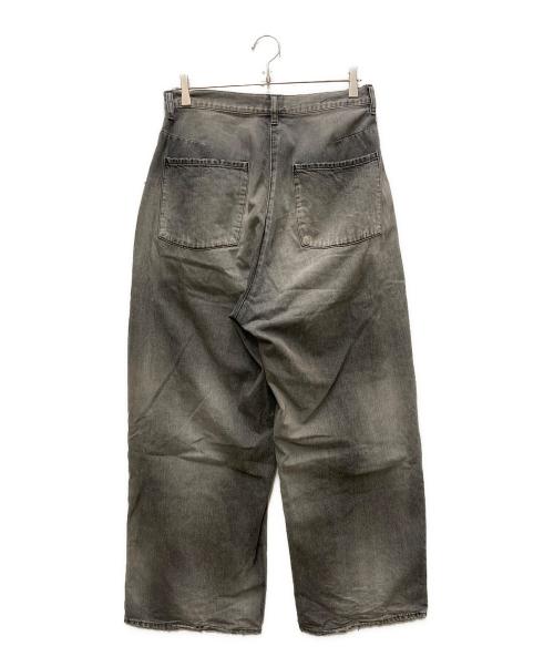 ANCELLM（アンセルム）ANCELLM (アンセルム) DENIM WIDE SLACKS デニムパンツ ブラック サイズ:Lの古着・服飾アイテム