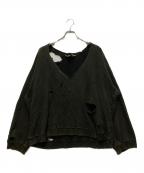 ANCELLMアンセルム）の古着「BROKEN SWEAT SHIRT」｜グレー