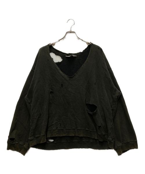 ANCELLM（アンセルム）ANCELLM (アンセルム) BROKEN SWEAT SHIRT グレー サイズ:1の古着・服飾アイテム