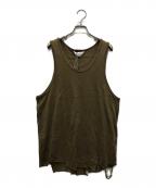 ANCELLMアンセルム）の古着「DAMAGE TANK TOP」｜ブラウン