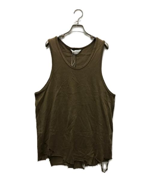 ANCELLM（アンセルム）ANCELLM (アンセルム) DAMAGE TANK TOP ブラウン サイズ:2の古着・服飾アイテム