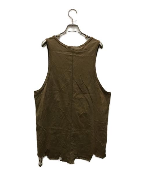 ANCELLM（アンセルム）ANCELLM (アンセルム) DAMAGE TANK TOP ブラウン サイズ:2の古着・服飾アイテム