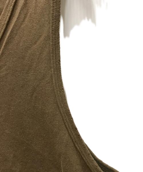 ANCELLM（アンセルム）ANCELLM (アンセルム) DAMAGE TANK TOP ブラウン サイズ:2の古着・服飾アイテム