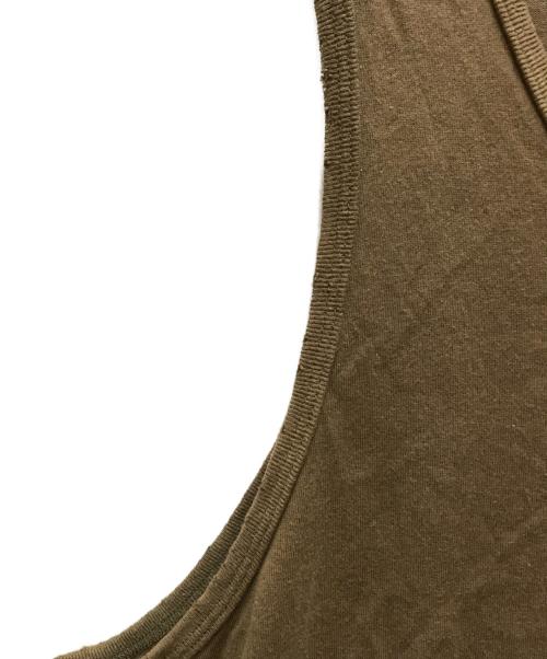 ANCELLM（アンセルム）ANCELLM (アンセルム) DAMAGE TANK TOP ブラウン サイズ:2の古着・服飾アイテム