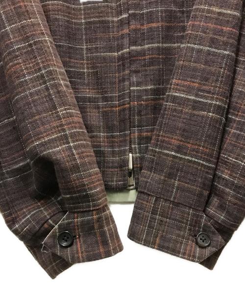 NICENESS（ナイスネス）NICENESS (ナイスネス) SUSMIT ジップアップジャケット ブラウン サイズ:Lの古着・服飾アイテム