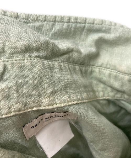 DRIES VAN NOTEN（ドリスヴァンノッテン）DRIES VAN NOTEN (ドリスヴァンノッテン) リネンシャツ グリーン サイズ:48の古着・服飾アイテム