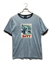 BoTT（ボット）の古着「Bear Stamp Ringer Tee リンガーTシャツ」｜スカイブルー
