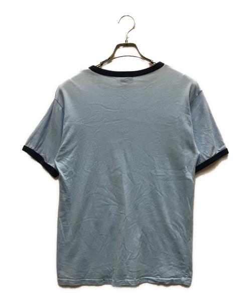 BoTT（ボット）BoTT (ボット) Bear Stamp Ringer Tee リンガーTシャツ スカイブルー サイズ:Mの古着・服飾アイテム