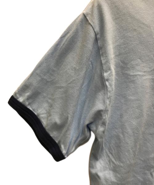 BoTT（ボット）BoTT (ボット) Bear Stamp Ringer Tee リンガーTシャツ スカイブルー サイズ:Mの古着・服飾アイテム