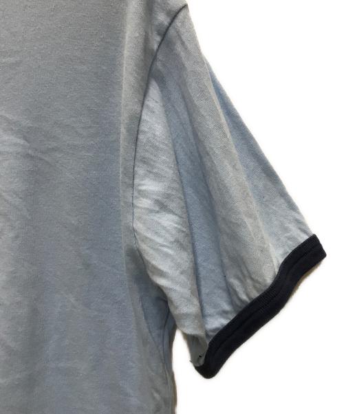 BoTT（ボット）BoTT (ボット) Bear Stamp Ringer Tee リンガーTシャツ スカイブルー サイズ:Mの古着・服飾アイテム